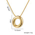 Initial stainless steel plating 18k gold plated necklace