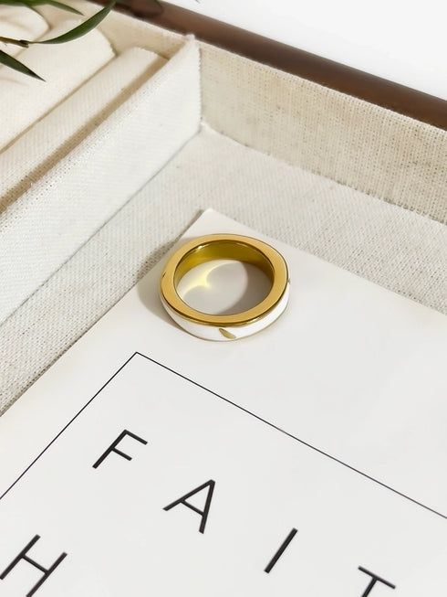 18K Gold Plated Shell Rings