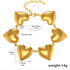Heart Shape Stainless Steel 18K Gold Plated cute girls