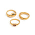 PVD Coated Real Gold Plated Apple 316 Stainless Steel Casual Modern Style Commute Waterproof Non Tarnish Rings