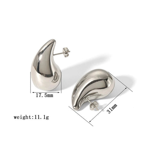 Water Droplets Stainless Steel 18K Gold Plated