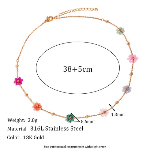 18K Gold Plated Beaded Plating Necklace