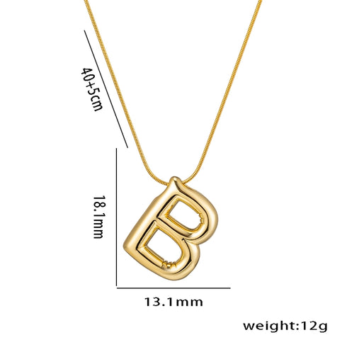 Initial stainless steel plating 18k gold plated necklace