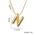 Initial stainless steel plating 18k gold plated necklace
