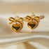 Heart Shape Bow Knot 18K Gold Plated