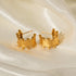 Plating stainless steel 18k gold plated earrings