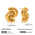 PVD Coated Real Gold Plated S Shape Steel Elegant Lady Classic Style Waterproof Non Tarnish Earrings
