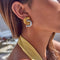 PVD Coated Real Gold Plated S Shape Steel Elegant Lady Classic Style Waterproof Non Tarnish Earrings