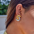 PVD Coated Real Gold Plated S Shape Steel Elegant Lady Classic Style Waterproof Non Tarnish Earrings
