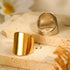 14K Gold Plated Simple Style Polishing Solid Color Open Rings