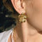 Women's Style - Vintage Style / 18K Gold 304 Stainless Steel Vacuum Electroplated Flower Earrings Pair