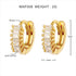 1 Pair IG Style Simple Style Geometric Plating Inlay Copper Zircon Hoop Earrings