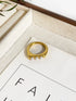 18K Gold Plated Shell Rings