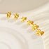 Sweet Miniature Stainless Steel Flower Earrings For Girls 18K Gold Plated Geometric Pattern Vacuum Electroplating Casual Style