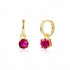 Fashion round copper drop earrings plating inlay zircon copper earrings