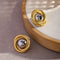1 Pair IG Style Simple Style Round Plating 316 Stainless Steel 18K Gold Plated Ear Studs