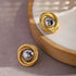1 Pair IG Style Simple Style Round Plating 316 Stainless Steel 18K Gold Plated Ear Studs