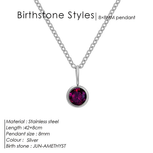 Wholesale Jewelry Simple Style Shiny Round 304 Stainless Steel Rhinestones Inlay Pendant Necklace