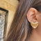 Heart Shape 304 Stainless Steel 18K Gold Plated Ear Studs