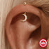 S925 Sterling Silver Love Moon Diamond Flower Vertical Bead Puncture Thread Ear Nail Hot Ear Jewelry