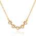Ladies Classic Style 18K Gold Stainless Steel Zircon Heart Shaped Tennis Chain Necklace 41+5cm Vacuum Plating Pendant