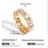 PVD Coated Real Gold Plated Irregular Steel Basic Waterproof Non Tarnish Rings
