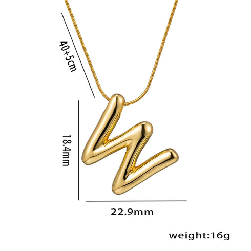 Initial stainless steel plating 18k gold plated necklace