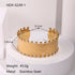 Exaggerated Style Fashion Stainless Steel Bracelet Plated 18K Gold Geometric Texture Luxury Hand Jewelry