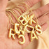 Initial stainless steel plating 18k gold plated necklace