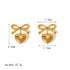 Heart Shape Bow Knot 18K Gold Plated
