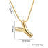 Initial stainless steel plating 18k gold plated necklace