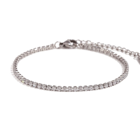 Tennis Stainless Steel 18K Gold Plated zircon bracelet