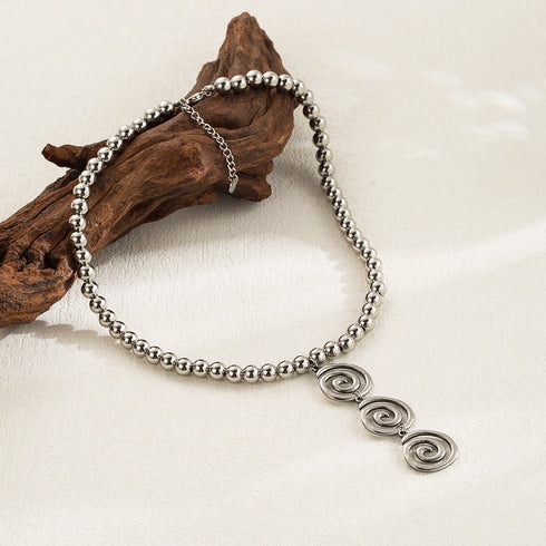 Solid color 18k gold plated beaded necklaces