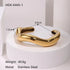 Exaggerated Style Fashion Stainless Steel Bracelet Plated 18K Gold Geometric Texture Luxury Hand Jewelry