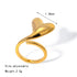 304 Heart Shape Rings 18k