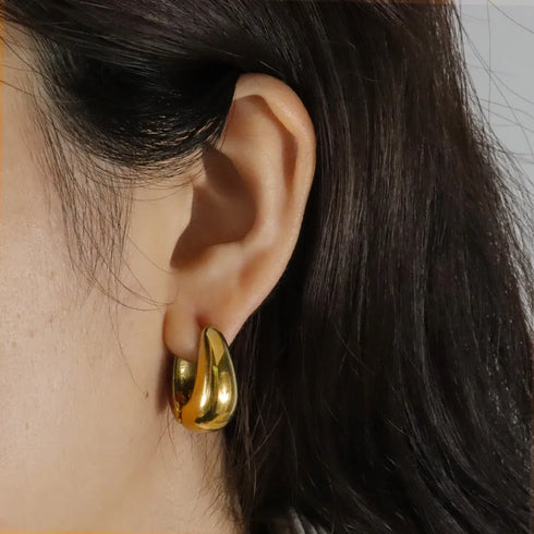 1 Pair Classic Style Commute Geometric Plating 304 Stainless Steel Earrings