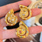 Shell design 18K Gold Plated Ear Studs