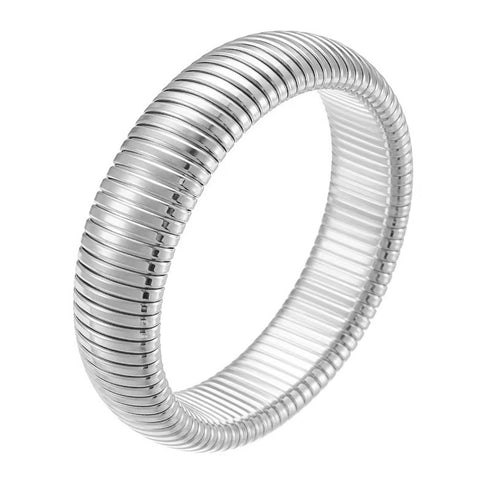 Solid color titanium steel plating gold plated bangle