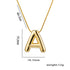 Initial stainless steel plating 18k gold plated necklace