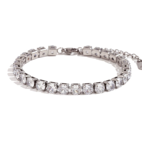 Tennis Stainless Steel 18K Gold Plated zircon bracelet