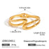 PVD Coated Real Gold Plated Geometric 316 Stainless Steel Modern Style Waterproof Non Tarnish Rings Bracelets Necklace