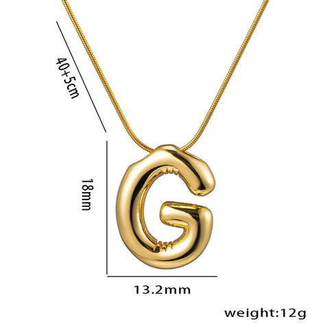 Initial stainless steel plating 18k gold plated necklace