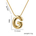 Initial stainless steel plating 18k gold plated necklace