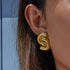 PVD Coated Real Gold Plated S Shape Steel Elegant Lady Classic Style Waterproof Non Tarnish Earrings
