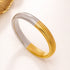 Solid color titanium steel plating gold plated bangle