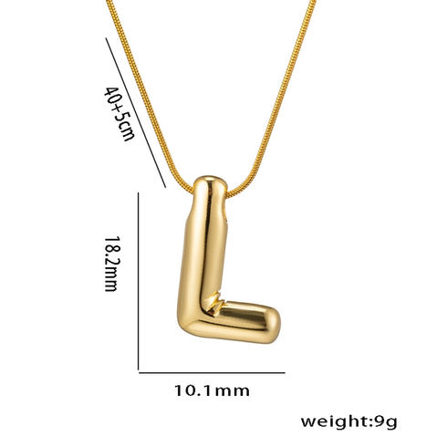 Initial stainless steel plating 18k gold plated necklace
