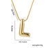 Initial stainless steel plating 18k gold plated necklace