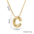 Initial stainless steel plating 18k gold plated necklace