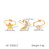 Star Flower Bow Knot 304 Stainless Steel Open Rings