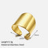 14K Gold Plated Simple Style Polishing Solid Color Open Rings
